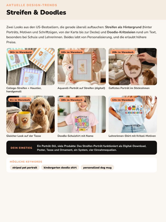 Trendreport: Streifen und Doodles